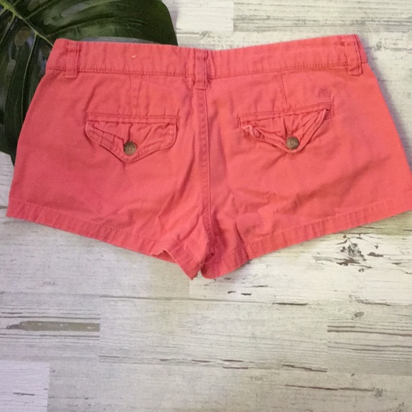 Coral Twill Knit Shorts - Picture 3 of 4